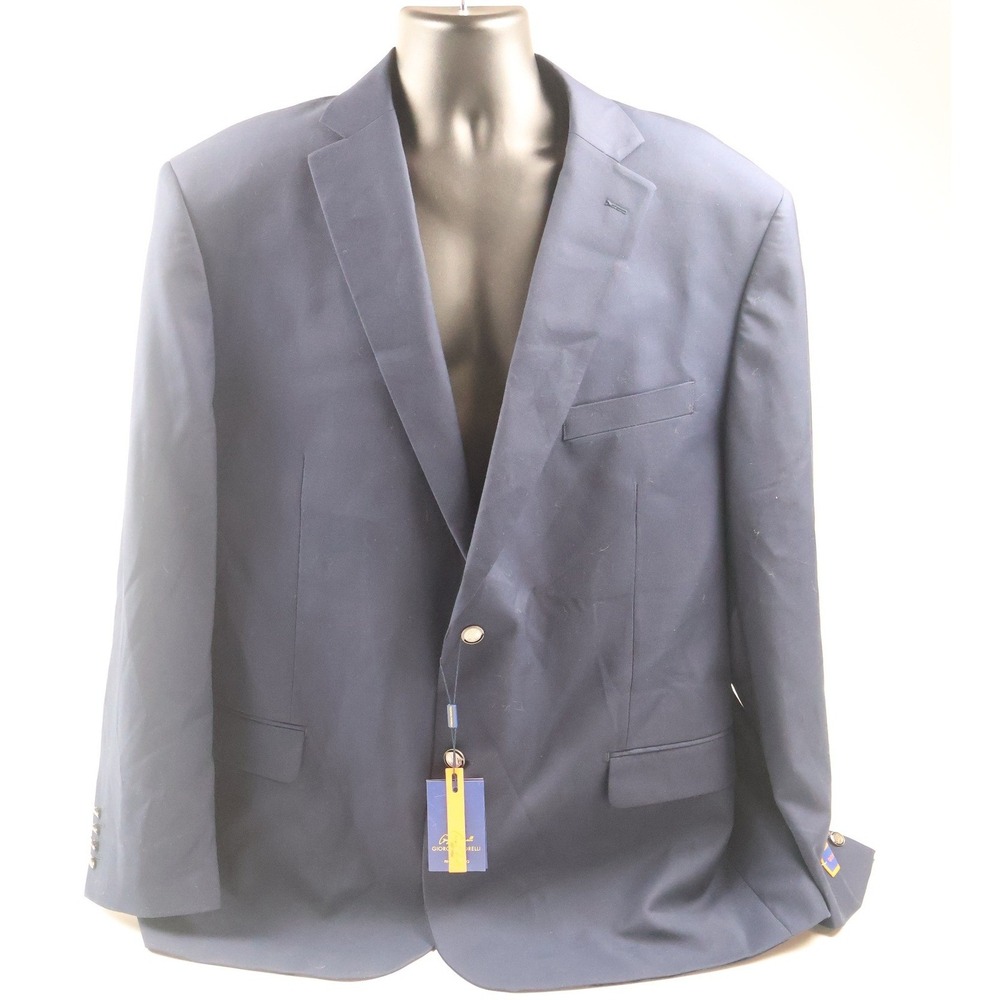 Giorgio Fiorelli Blazer Sport Coat Navy Solid 52 Regular NWT